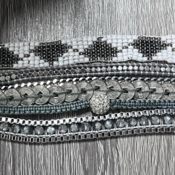 Victoria Emerson Atticus Multi Layered Bracelet Magnetic Cuff Boho Classic - Picture 2 of 8